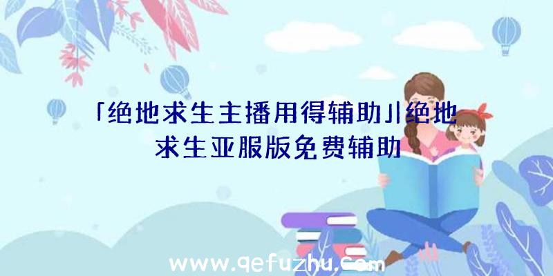 「绝地求生主播用得辅助」|绝地求生亚服版免费辅助